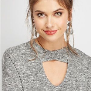 Shimmer Top with Choker Strap